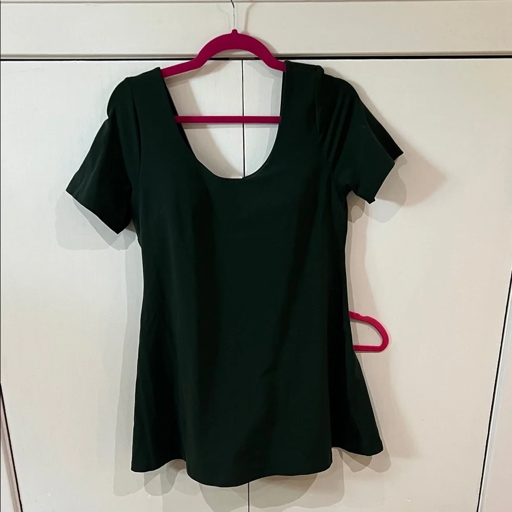 Green Aline dress with shorts